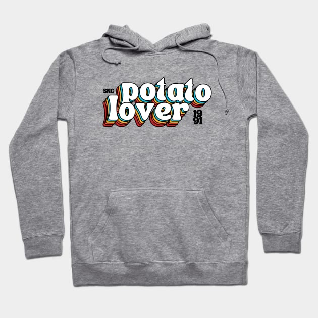 Potato Lover Retro Potato Hoodie by DesignArchitect